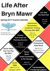 Life After Bryn Mawr Calendar (event descriptions below)